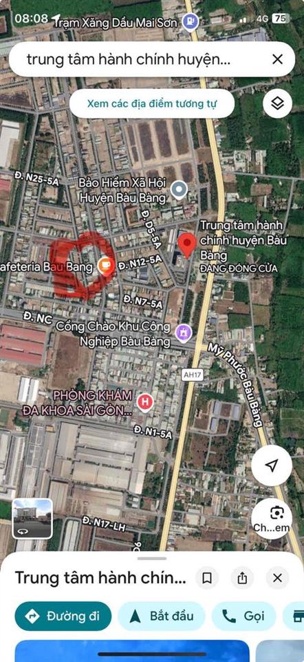 bán Đất trung tâm hành chính bàu bàng 75m2 full thổ cư