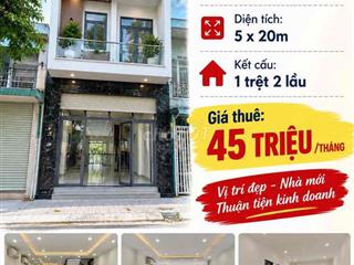 Cho Thuê Nhà Hậu Giang 5m x 20m 1 trệt 2 lầu hiện trạng shop quần áo
