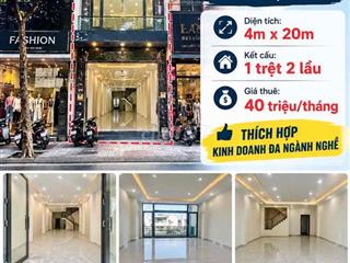 Cho Thuê Nhà Mặt Tiền Hậu Giang 4 x 20 1 trệt 2 lầu Giá 40tr
