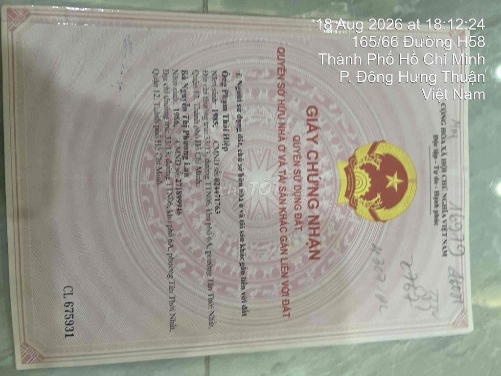 Nhà SHR-Hoàn Công đủ-Công Chứng ngay