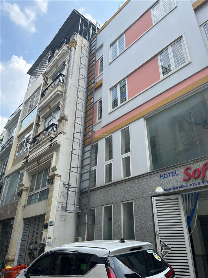 85m2 (4,5m x 18m)  4 tầng hẻm xe hơi 6m phạm văn đồng  bình thạnh 13 tỷ