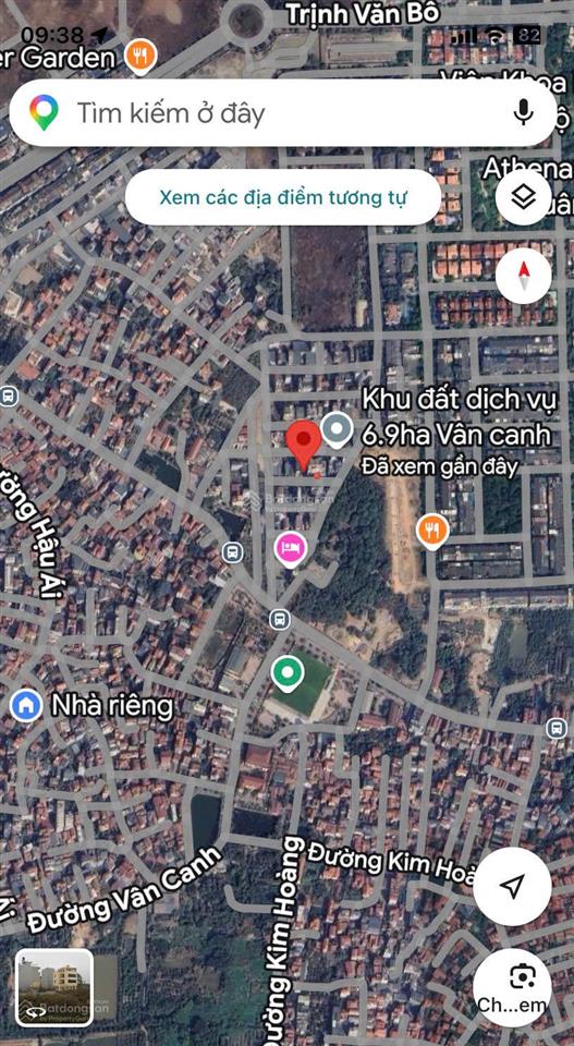Bán 60m2 đất dịch vụ 6.9ha kđt hud vân canh mặt tiền 5m cực đẹp
