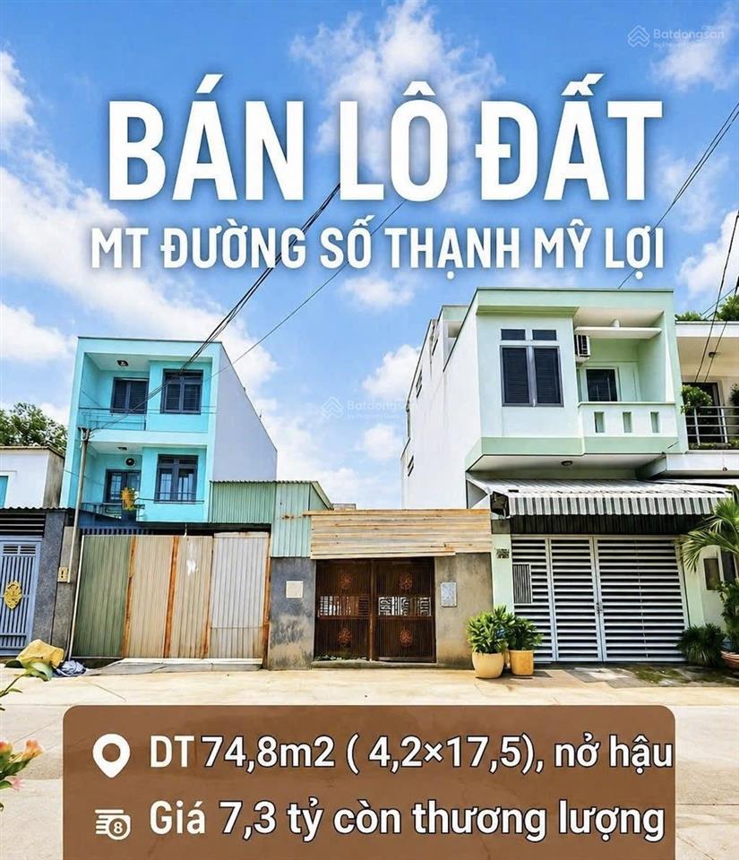 Mr thanh gửi đến lô đất mặt tiền đường số ở thạnh mỹ lợi giá tốt