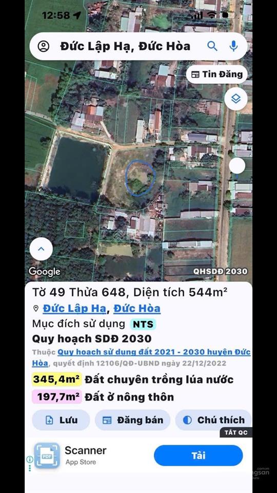 Bán đất xã đức lập tây ninh. giá tốt