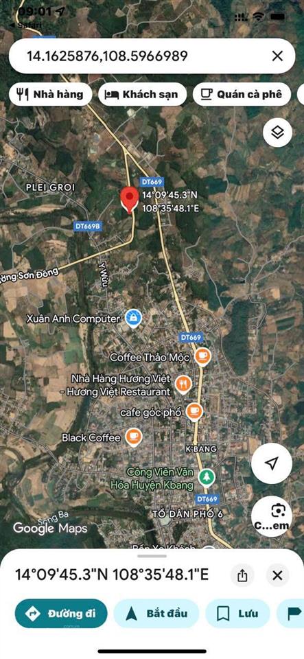 Bán đất thổ cư xã kbang gia lai giá tốt