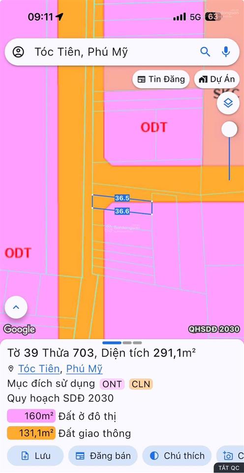Bán đất phú mỹ, tóc tiên giá tốt