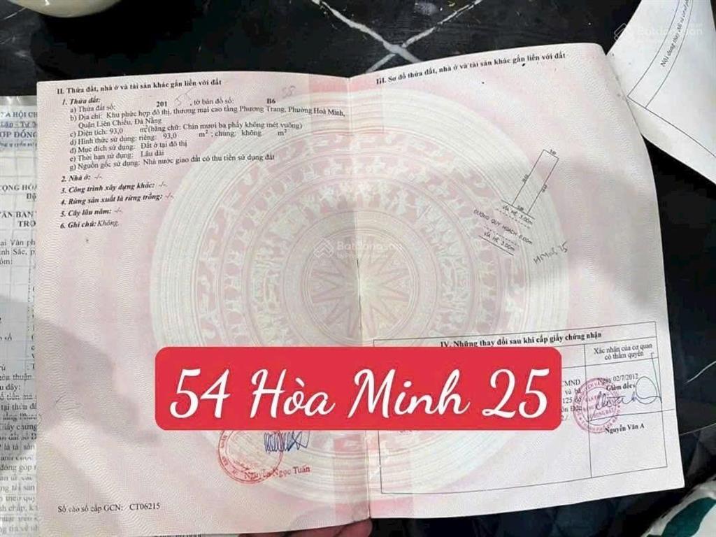 Khu b phương trang, hoà minh 25 trục thông nguyễn sinh sắc giá tốt