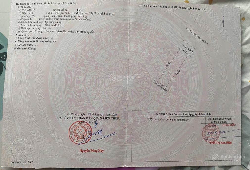 Mặt tiền đường 10.5m trần triệu luật đối diện khu e kim long giá tốt