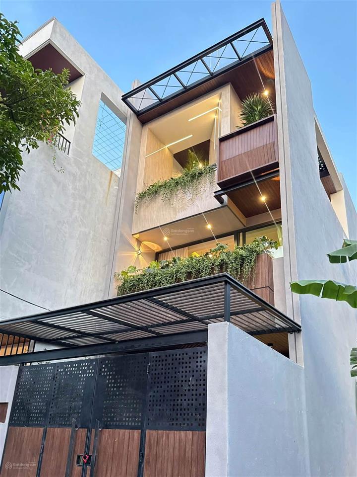 Nhà đẹp thanh lương 18, hòa xuân, 100m2 sân ô tô 7 chỗ thiết kế hiện đại, nhiều không gian xanh