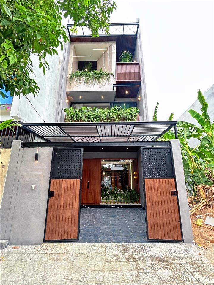 Nhà đẹp thanh lương 18, hòa xuân, 100m2 sân ô tô 7 chỗ thiết kế hiện đại, nhiều không gian xanh