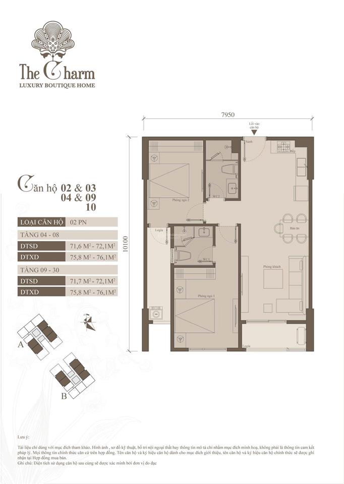 Bán cc the charm an hưng, giá tốt, 72m2, 2pn, 2wc tại tố hữu, hà đông, hà nội