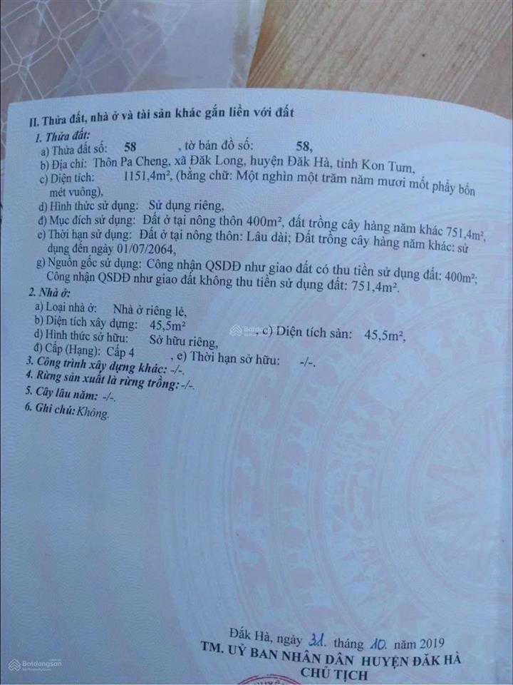 Bán nhà trên tại xã dak pxi, quảng ngãi
