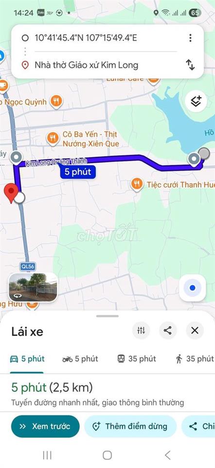 Đất view hồ Quảng Thành, Kim Long, Châu Đức, Bà Rịa, Vũng Tàu