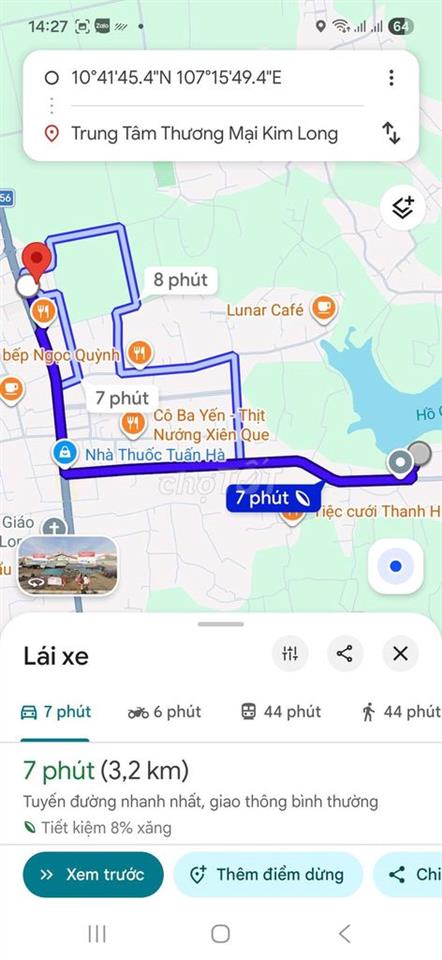 Đất view hồ Quảng Thành, Kim Long, Châu Đức, Bà Rịa, Vũng Tàu