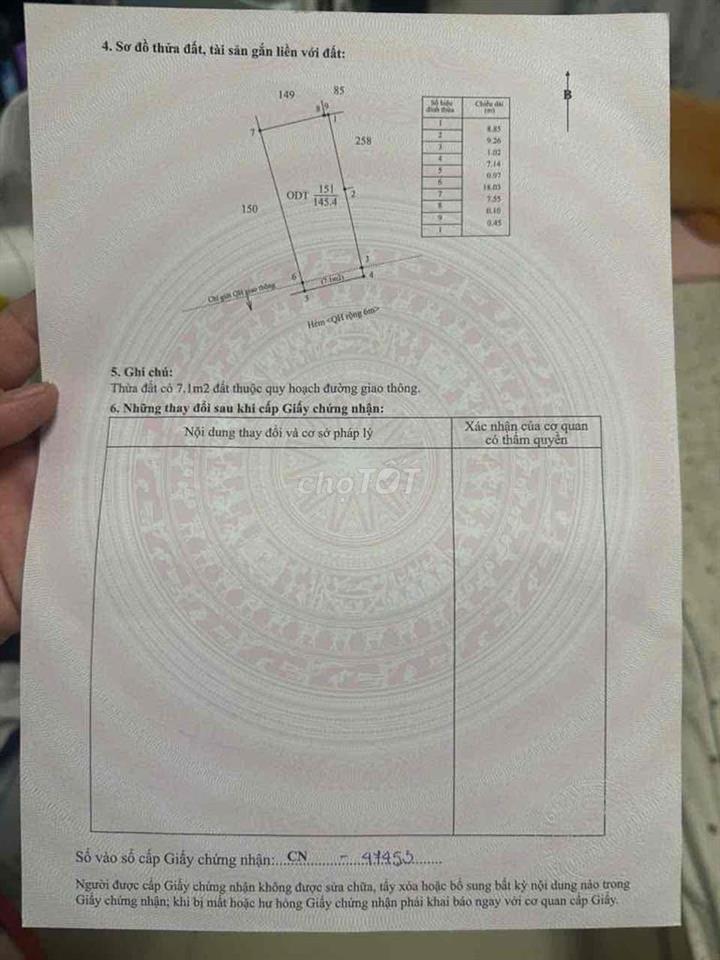 Bán đất full thổ cư, cách QL 26 100M