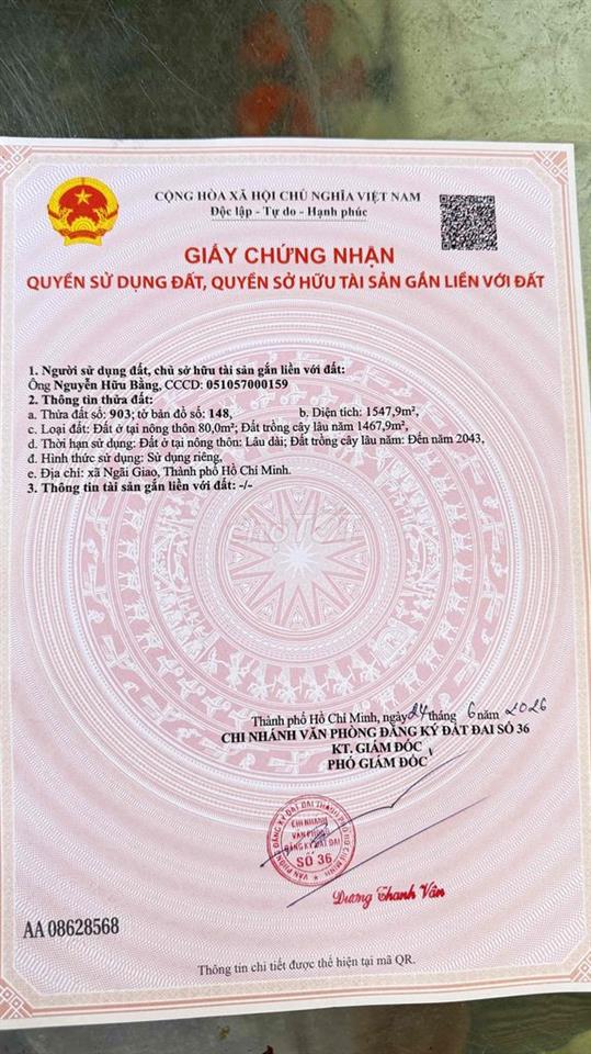 Cần bán gấp đất đã có sổ, pháp lý rõ ràng