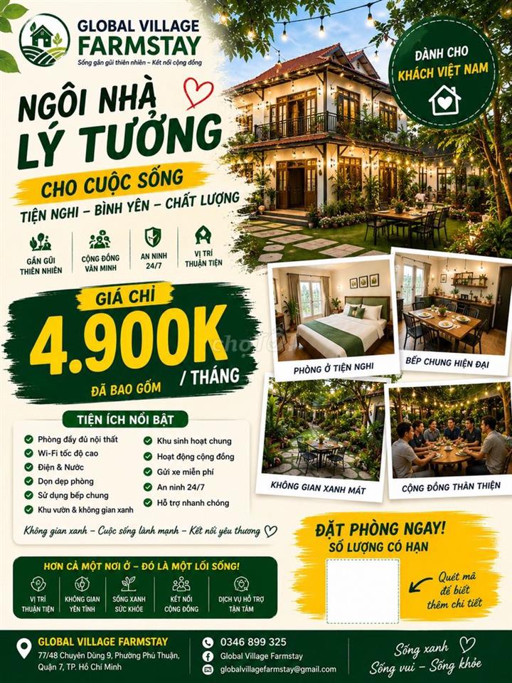 “3,5 TRIỆU/THÁNG – FULL DỊCH VỤ + MÔI TRƯỜNG TIẾNG ANH HẰNG NGÀY”