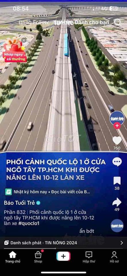 Bán gấp nền khu bờ sông Bình Điền -Tân Túc
