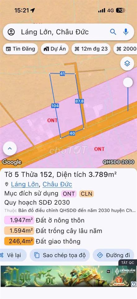 Chủ kẹt bán nhanh 2 mặt tiền đường chính xà bang láng lớn 40x88