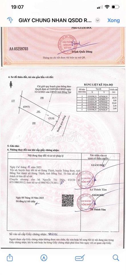 Bán đất 115,9m² Hưng Thịnh, Trảng Bom – 80m² đất ở, sổ riêng