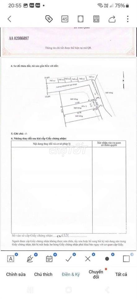 HH 50tr bán dùm lô đất Đông Thạnh 5x21m hẻm xh