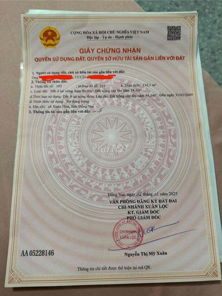NHÀ ĐẤT CHÍNH CHỦ – XUÂN HÒA, XUÂN LỘC, ĐỒNG NAI