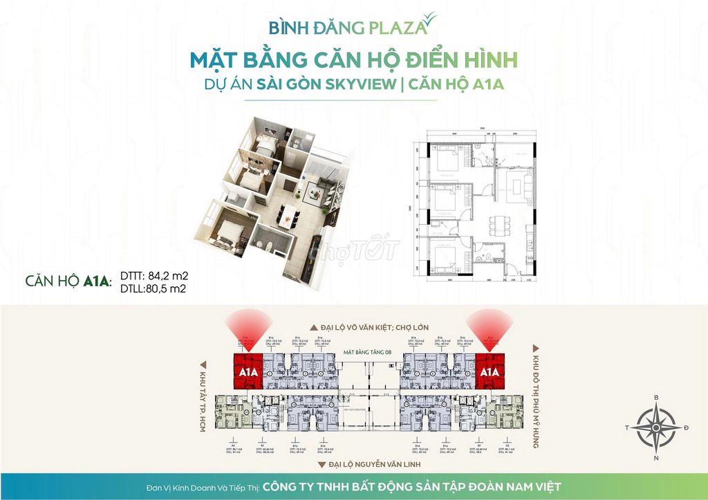 BÁN CĂN HỘ 2PN 2WC SAIGON SKVIEW - VỊ TRÍ ĐẸP GIÁ HẤP DẪN