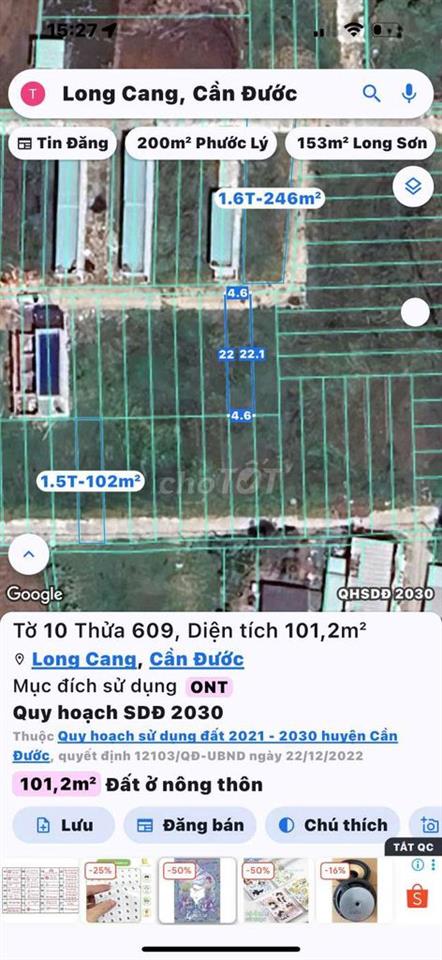 chính chủ bán đất thổ cư ngay khu công nghiệp