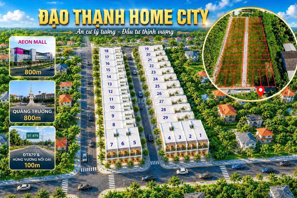 Đất Mỹ Tho Gần AEON Mall-Kế Quảng Trường-2 Mặt Tiền Ô Tô - Full Thổ Cư
