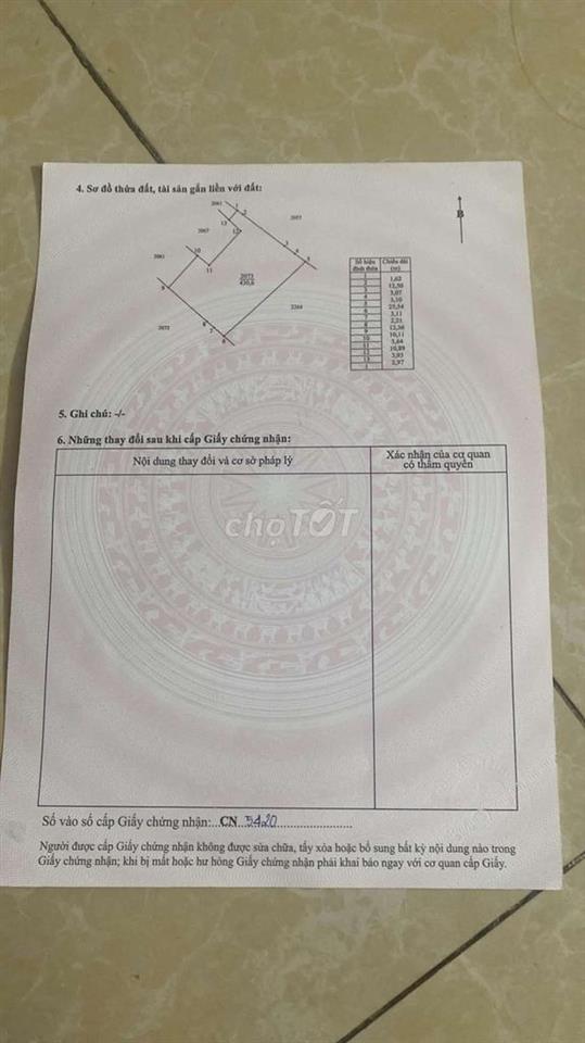 Đất chính chủ khu bình tây 2, bình hiệp