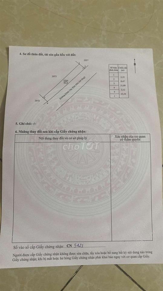 Đất chính chủ khu bình tây 2, bình hiệp