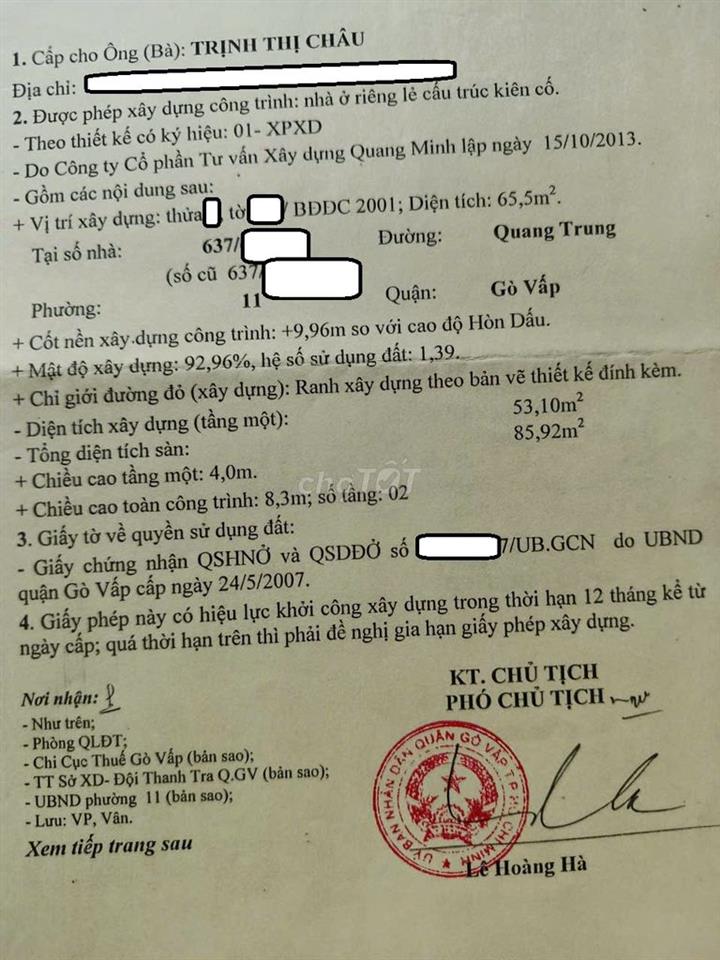 Giảm mạnh mẽ!! Nhà hẻm 637 Quang Trung, ngay sau BV Gò Vấp, Co.opmart
