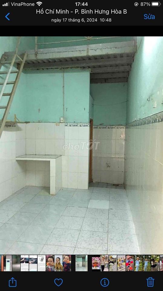 Chính chủ cho thuê phòng trọ dưới đất dẫn xe vào phòng ko chung chủ