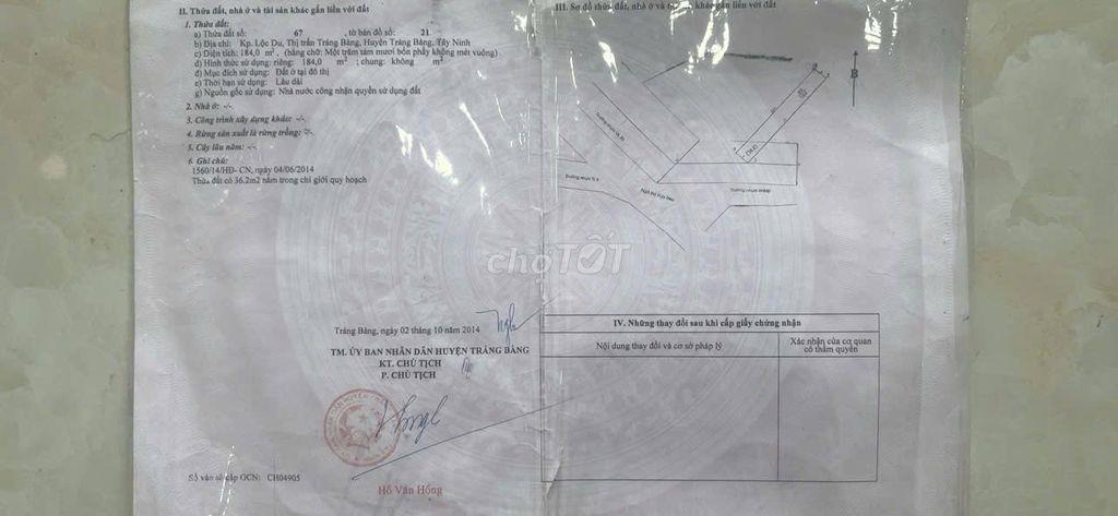 CHÍNH CHỦ BÁN ĐẤT MẶT TIỀN QUỐC LỘ 22 ĐANG KINH DOANH