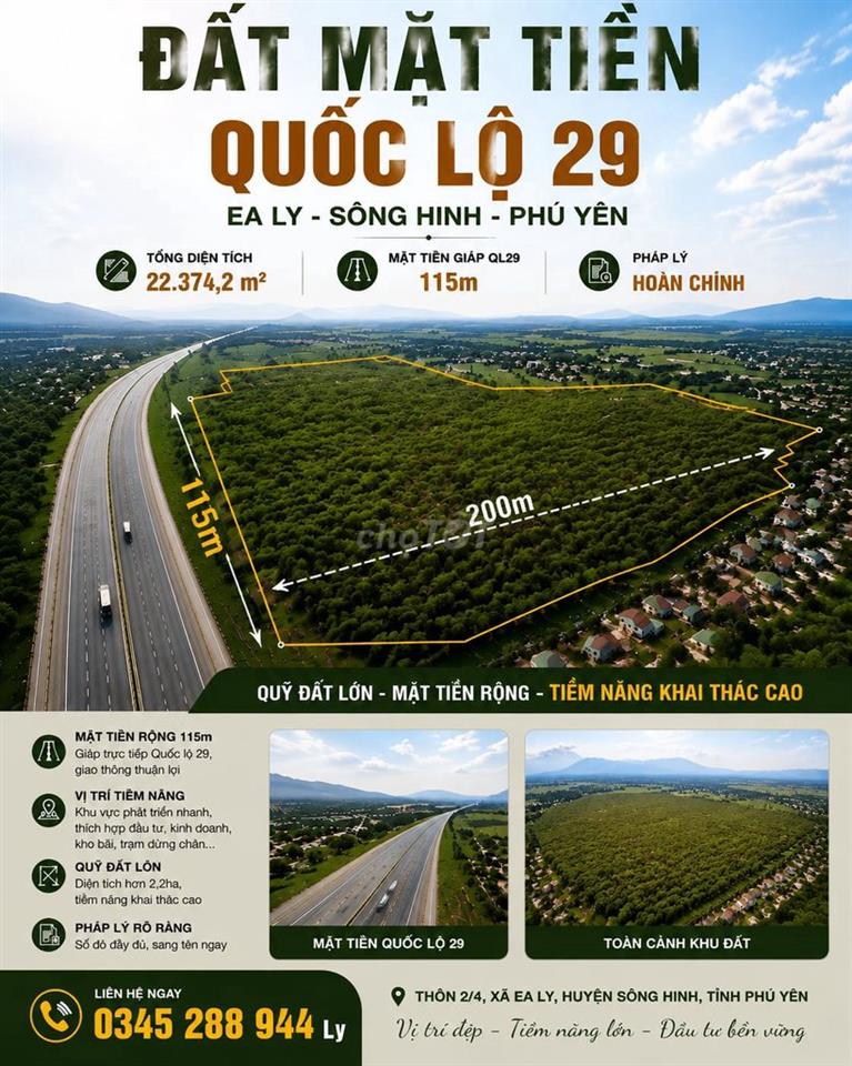 Bán đất ql29 hậu dài 70-200m