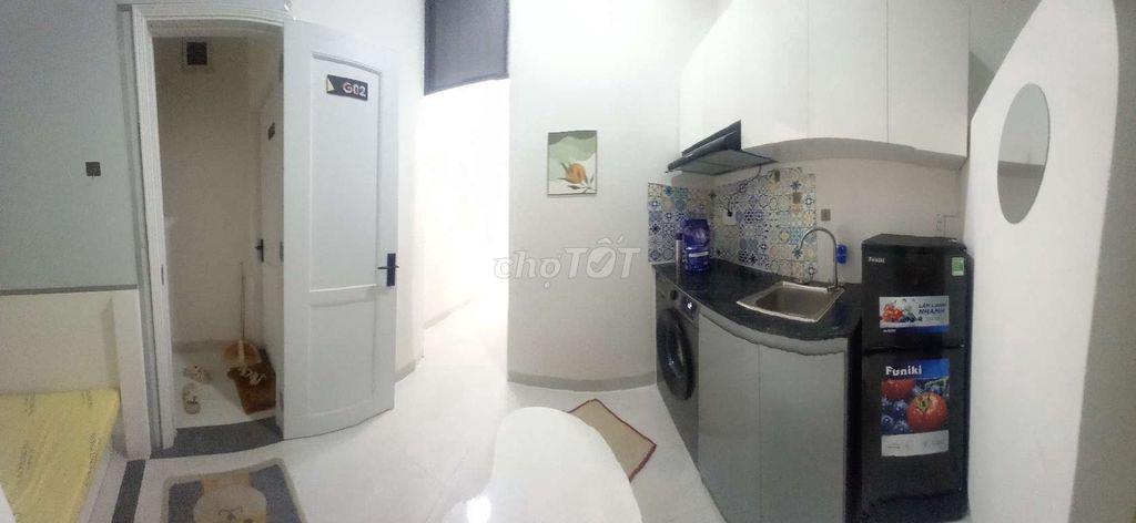 Căn hộ 30m2 1 phòng ngủ 1 phòng khách bếp full nội thất giá chỉ 3tr7