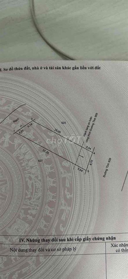 đất mặt tiền đường 909 xa nhơn phú VL
