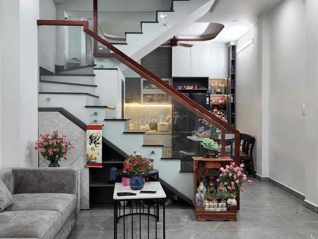 NHÀ ĐẸP 4TẦNG HẺM ÔTÔ THÔNG DƯƠNG QUẢNG HÀM P. AN NHƠN GÒ VẤP CHỈ 7x