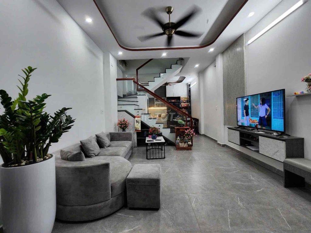 NHÀ ĐẸP 4TẦNG HẺM ÔTÔ THÔNG DƯƠNG QUẢNG HÀM P. AN NHƠN GÒ VẤP CHỈ 7x