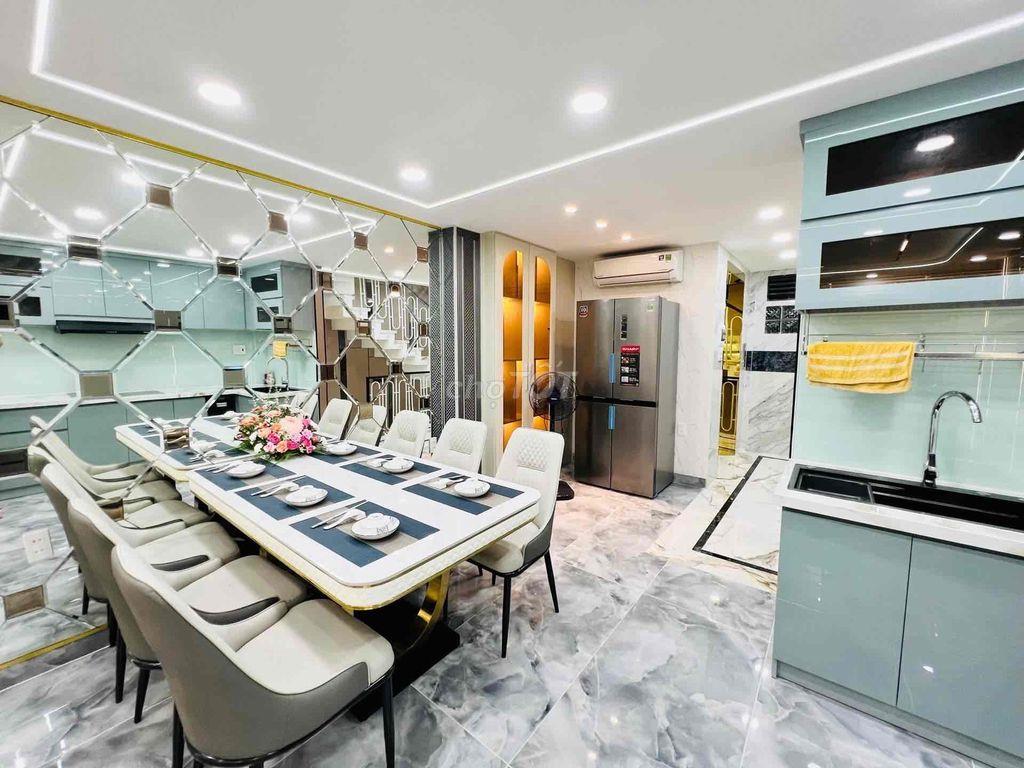 GIẢM 1 TỶ CHỈ 8TỶ5 NHÀ 6 TẦNG CÓ THANG MÁY HẺM ÔTÔ NGUYỄN VĂN KHỐI P11