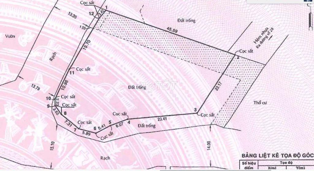 đất cách đường vành đai 2 chưa tới 60m, đường oto