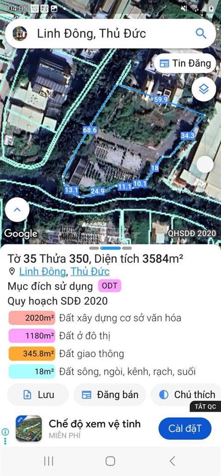 đất cách đường vành đai 2 chưa tới 60m, đường oto
