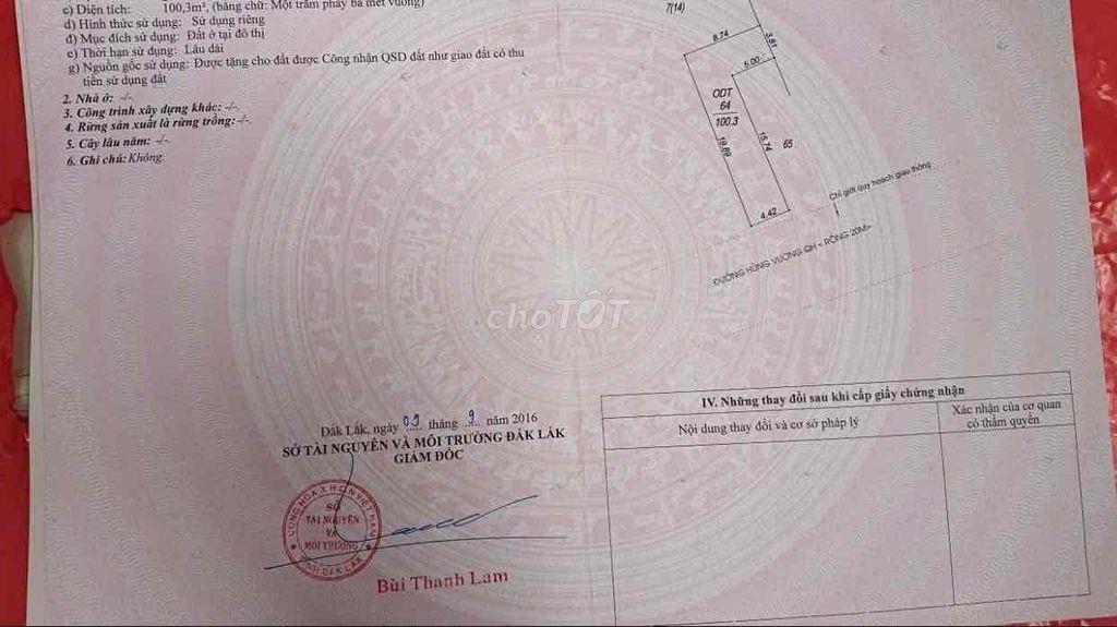Nhà mặt tiền Hùng Vương cách ngã 6 400m, 14.7 tỷ, 100,3m2
