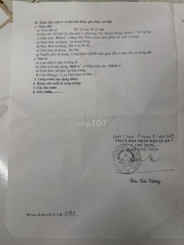 cần bán nhà đang ở 435/ / Huỳnh tấn phát nhà đẹp hẻm rộng 5m