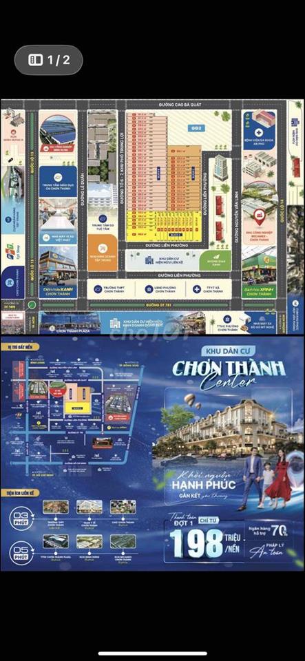 Đất Sát Trung Tâm Chơn Thành