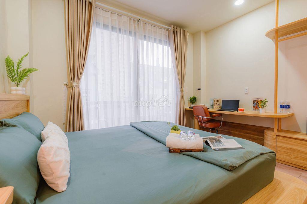 Boutique studio 22m² Điện Biên Phủ – full nội thất, ban công, WFH