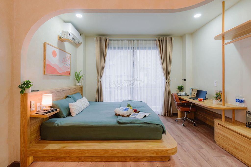Boutique studio 22m² Điện Biên Phủ – full nội thất, ban công, WFH