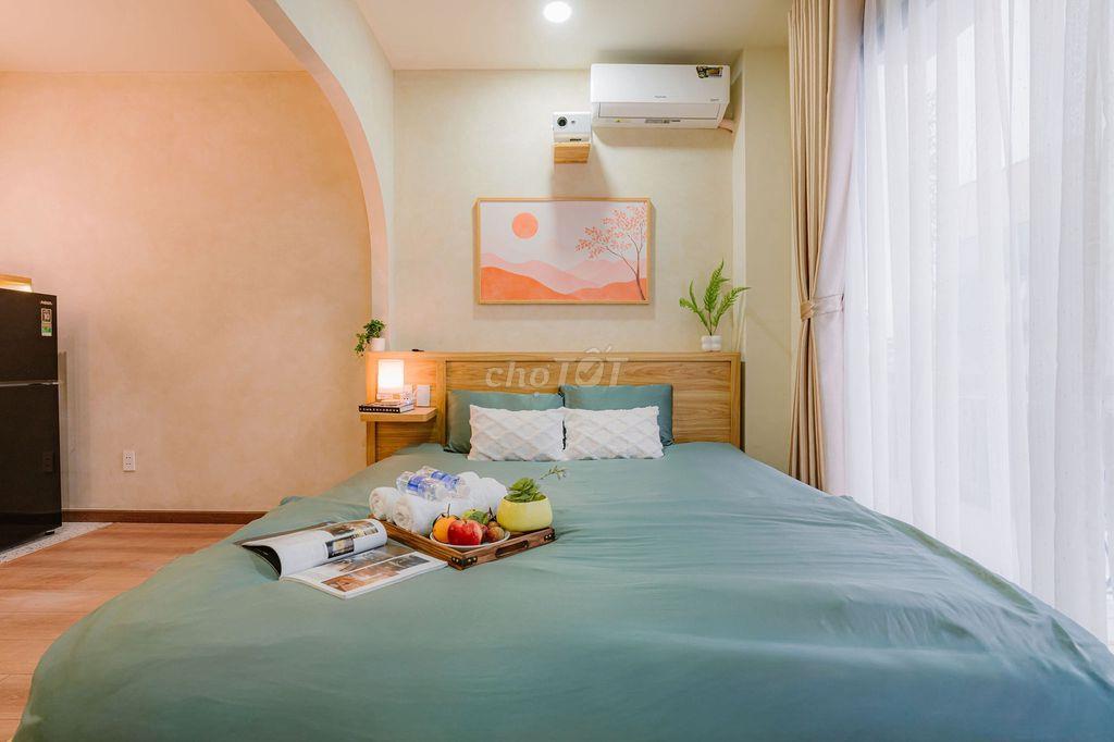 Boutique studio 22m² Điện Biên Phủ – full nội thất, ban công, WFH