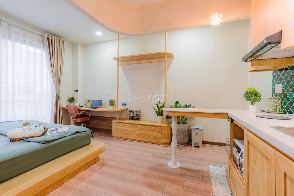 Boutique studio 22m² Điện Biên Phủ – full nội thất, ban công, WFH