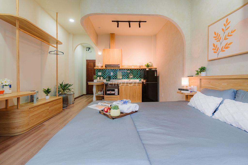 Designer studio 22m² Điện Biên Phủ, full NT, bếp + máy giặt riêng